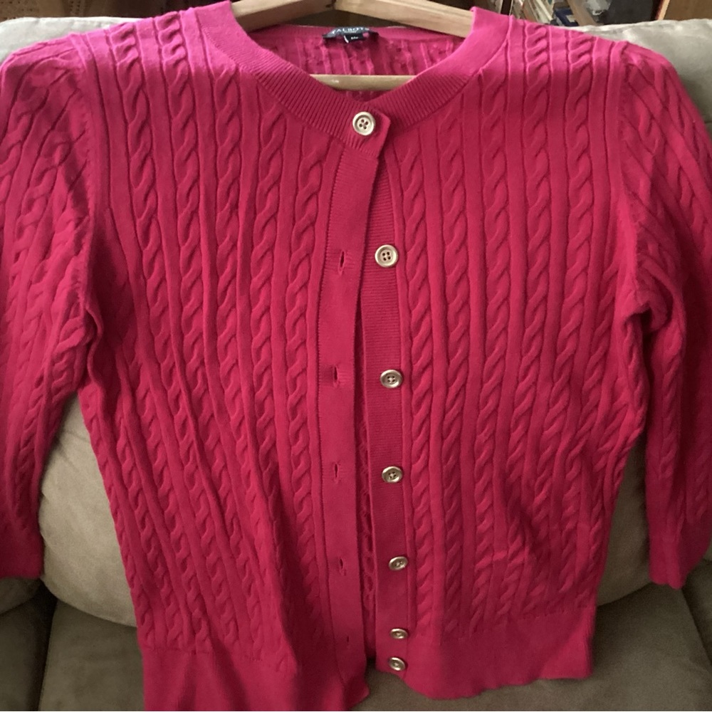 On sale. Talbot pink knitted cardigan (small)